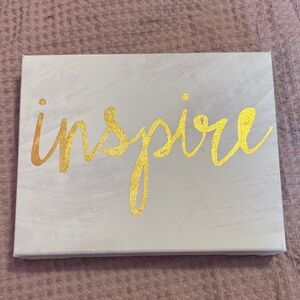 Reserved Gold Inspire Canvas Art